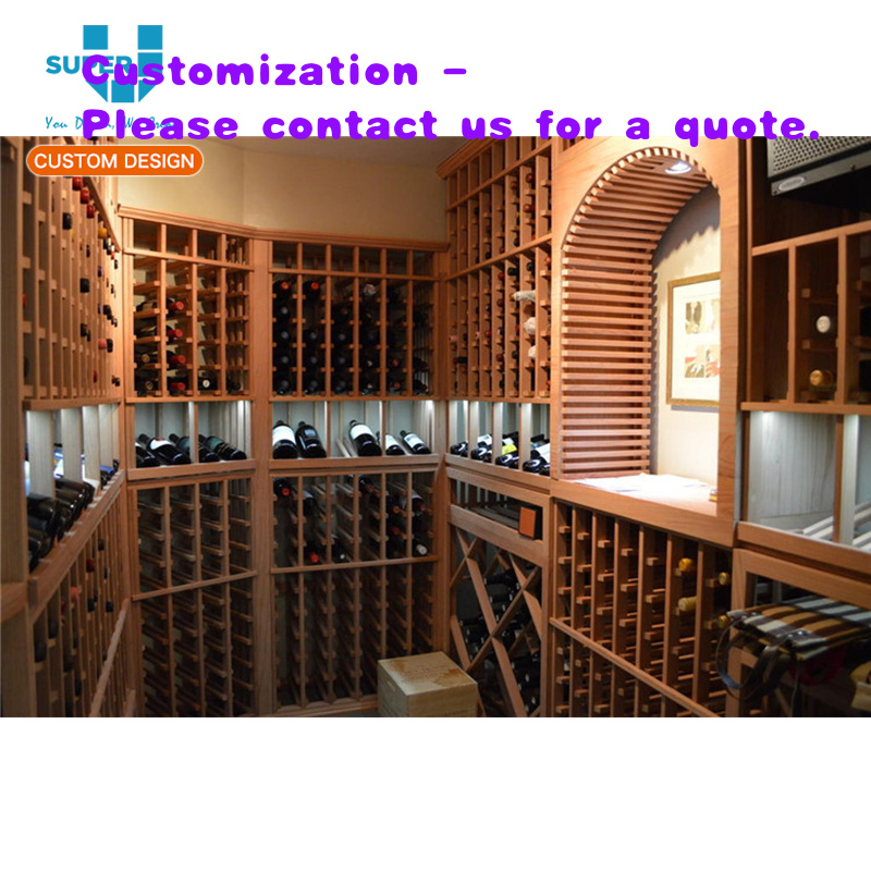 Wine Beer Rack - ชั้นวางไวน์และเบียร์ไม้แบบกำหนดเองสำหรับการค้าขายติดผนัง