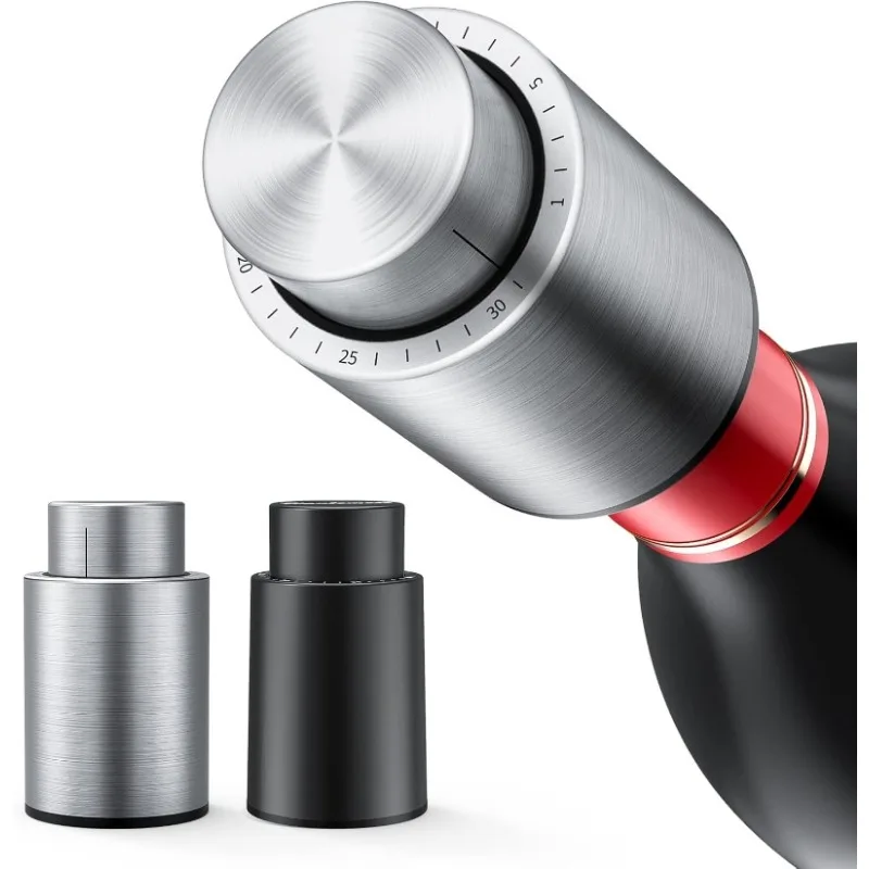 Wine Stopper Vacuum - จุกปิดขวดไวน์ จุกปิดขวดไวน์แบบสุญญากาศ สแตนเลส ประหยัดไวน์ ปั๊มสูญญากาศ จุกเก็บไวน์สดจริงๆ