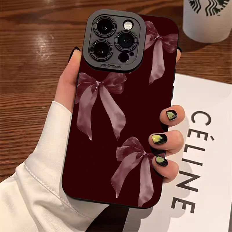 Wine & Beer Guayaquil - เคสโทรศัพท์ลายโบว์สีไวน์แดง สำหรับ Samsung Galaxy S25 FE
