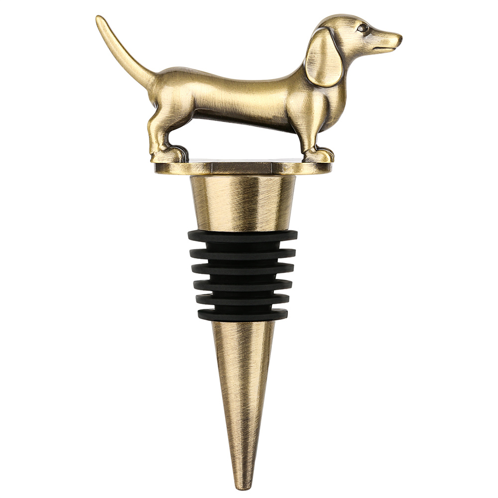 Wine Stopper Vacuum - จุกปิดขวดไวน์รูปสุนัขดัชชุนด์ ของตกแต่ง ของขวัญสำหรับคนรักดัชชุนด์ จุกปิดขวดแชมเปญแบบสุญญากาศนำกลับมาใช้ใหม่ได้
