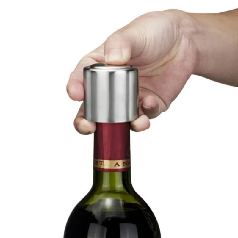 2PCS สแตนเลสสตีลขวดไวน์ Stoppe - Wine Stopper Vacuum บทวิจารณ์และราคา