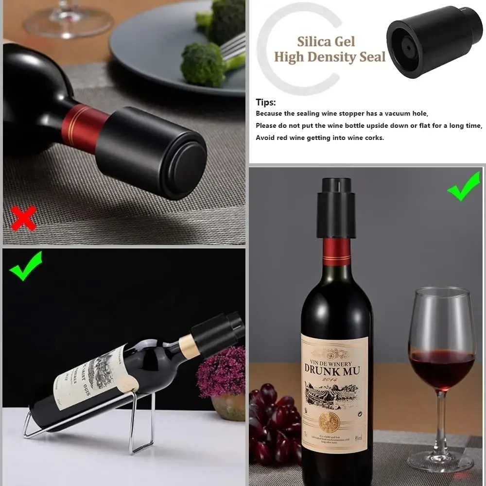 จุกปิดขวดไวน์แบบสุญญากาศชนิดกด - Wine Stopper Vacuum บทวิจารณ์และราคา