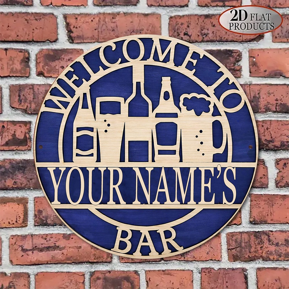[2D Flat] ป้ายไม้ทรงกลมแบบเจาะ - Wine In Beer Name บทวิจารณ์และราคา