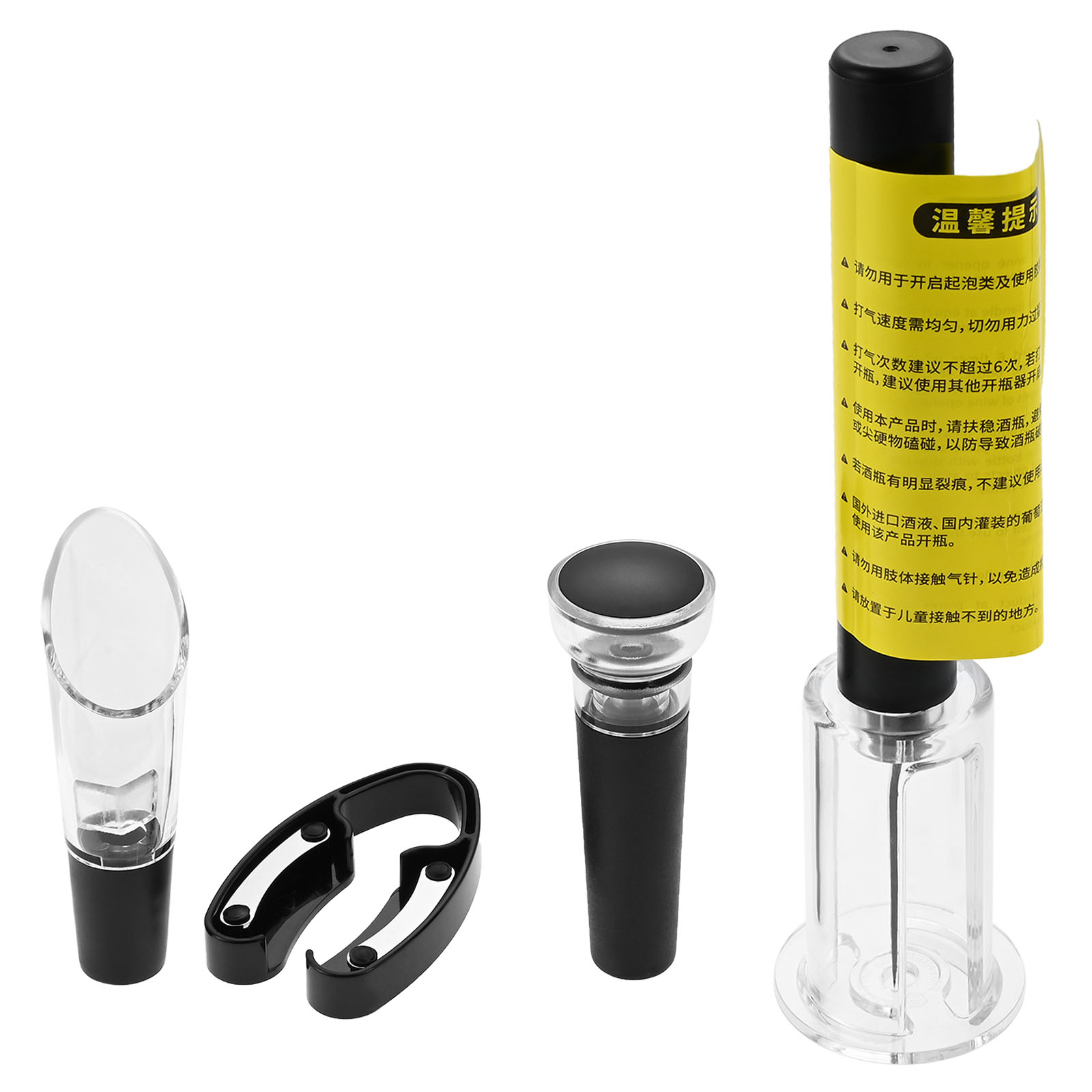4 ชิ้นแบบพกพาปั๊มความดันอากาศข - Wine Stopper Vacuum บทวิจารณ์และราคา