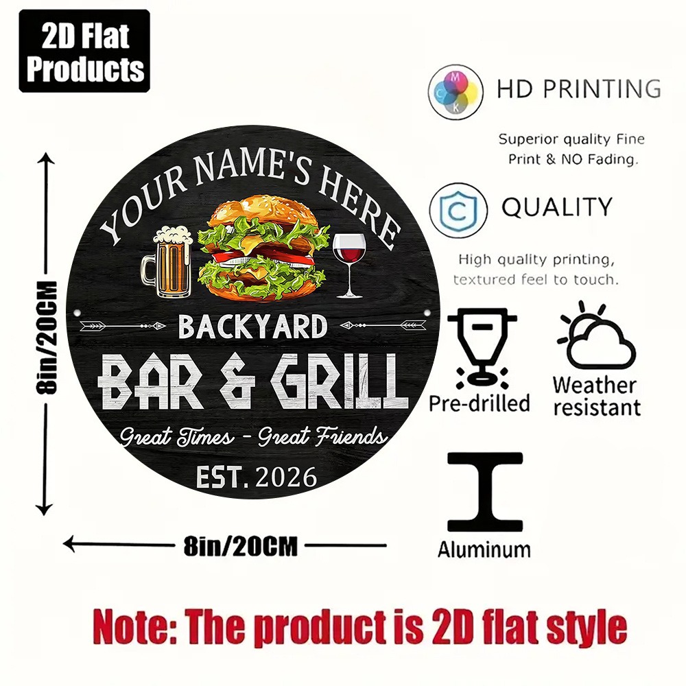 [2D แบน] ป้ายโลหะทรงกลมสำหรับต - Wine In Beer Name บทวิจารณ์และราคา