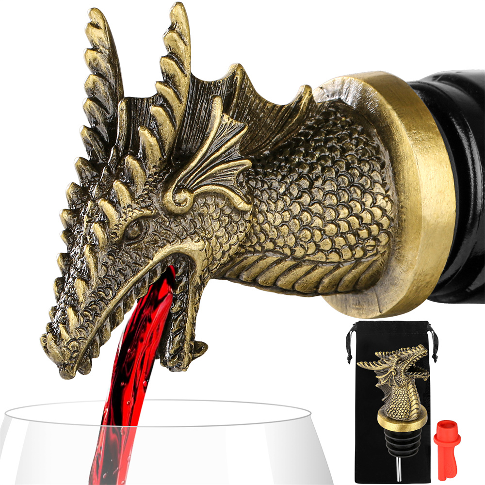 จุกปิดขวดไวน์ลายมังกร |   จุกป - Wine Stopper Vacuum บทวิจารณ์และราคา