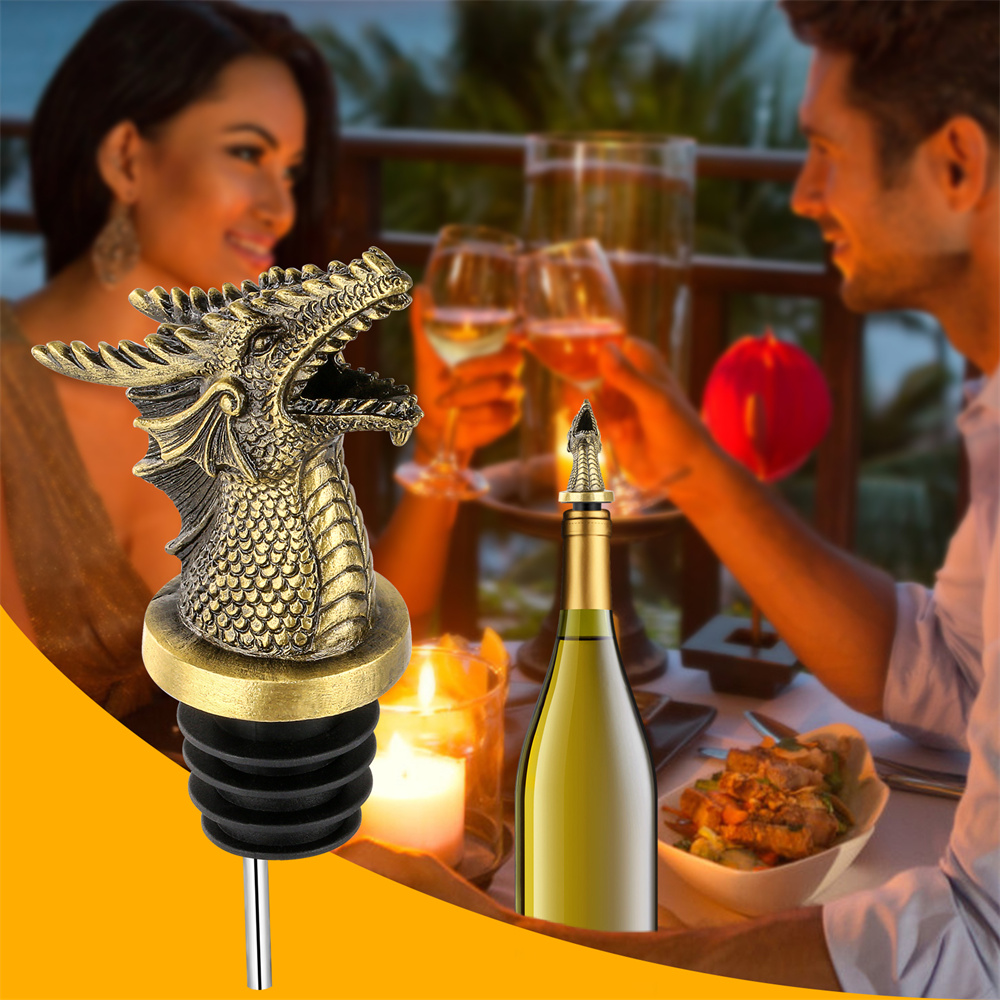 จุกปิดขวดไวน์ลายมังกร |   จุกป - Wine Stopper Vacuum บทวิจารณ์และราคา