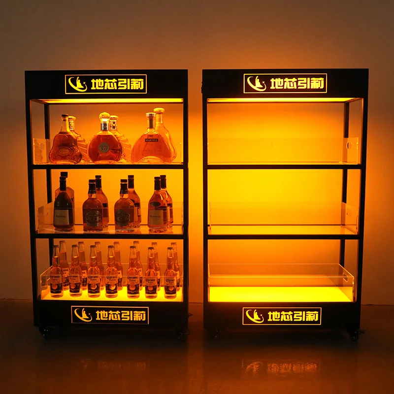 ตู้โชว์ไวน์เรืองแสงสามชั้นแบบ  - Wine Beer Rack บทวิจารณ์และราคา