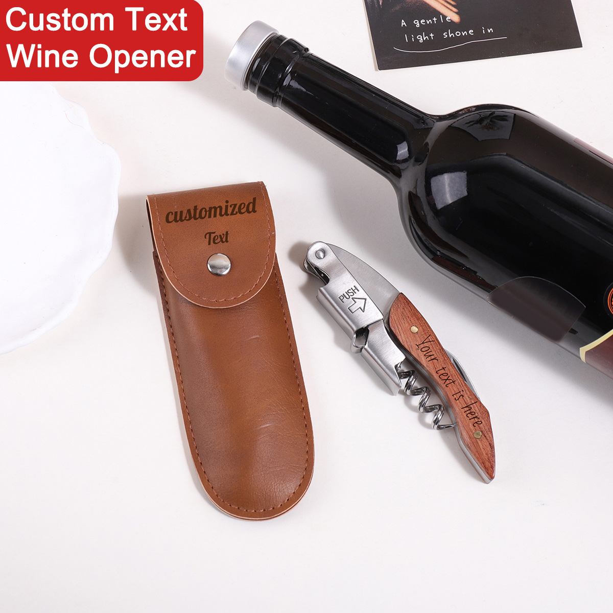 ที่เปิดขวดไวน์ด้ามไม้ สลักข้อค - Wine In Beer Name บทวิจารณ์และราคา