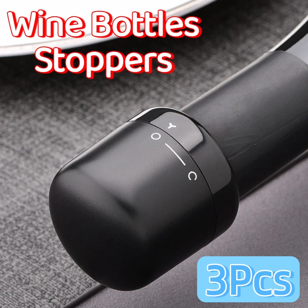จุกปิดขวดไวน์แดงกันรั่ว 3 ชิ้น - Wine Stopper Vacuum บทวิจารณ์และราคา