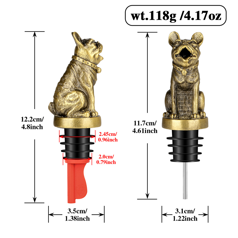 น่ารัก French Bulldog ไวน์ Pou - Wine Stopper Vacuum บทวิจารณ์และราคา