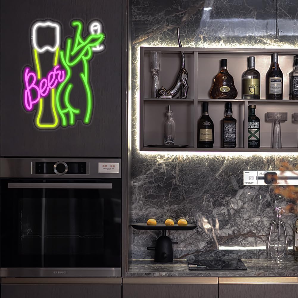 ป้ายไฟนีออนรูปทรงผู้หญิง ไฟนีอ - Wine In Beer Store บทวิจารณ์และราคา