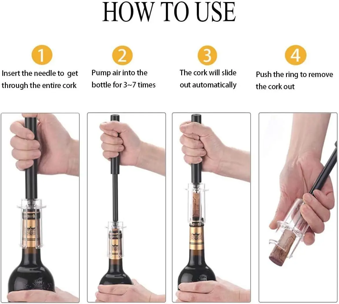 Air ปั๊มที่เปิดขวดไวน์ความดันอ - Wine Stopper Vacuum บทวิจารณ์และราคา